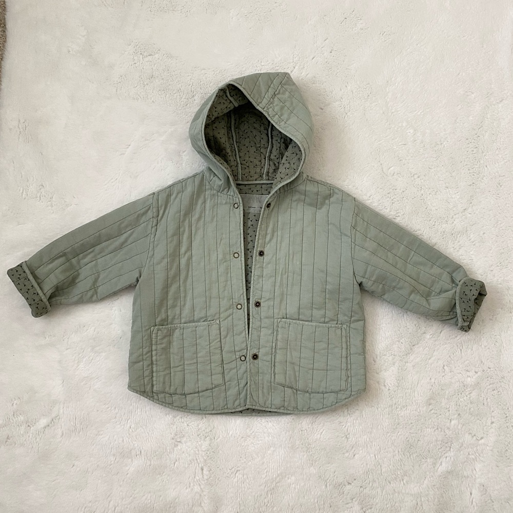 Zara quilted button jacket